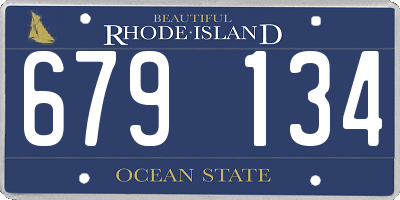 RI license plate 679134