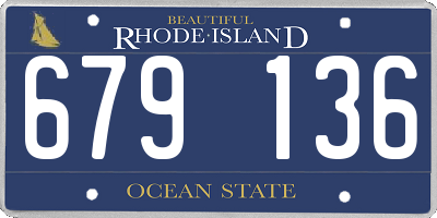 RI license plate 679136