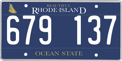RI license plate 679137