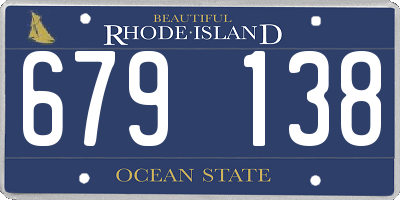 RI license plate 679138
