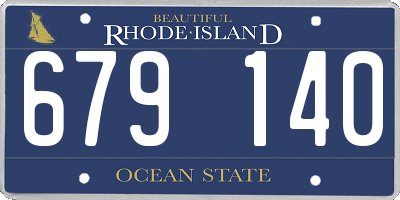 RI license plate 679140