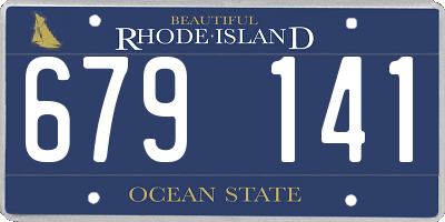 RI license plate 679141