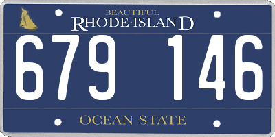 RI license plate 679146