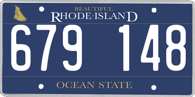 RI license plate 679148