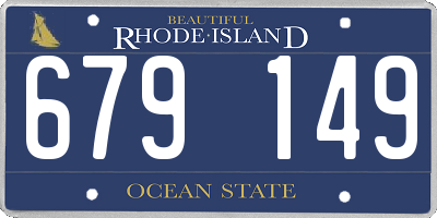 RI license plate 679149