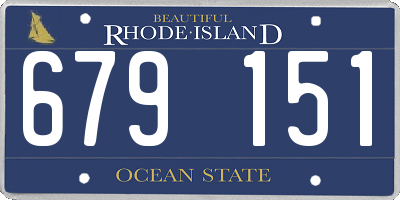 RI license plate 679151