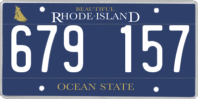 RI license plate 679157