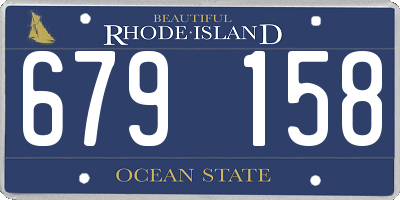 RI license plate 679158