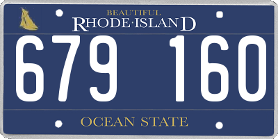 RI license plate 679160