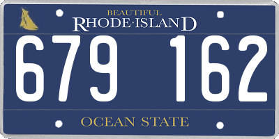 RI license plate 679162
