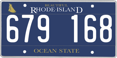RI license plate 679168