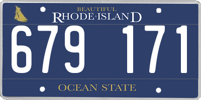 RI license plate 679171