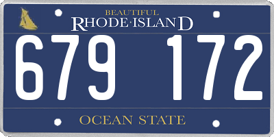 RI license plate 679172