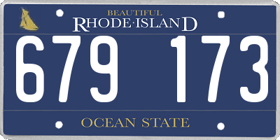 RI license plate 679173