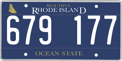 RI license plate 679177