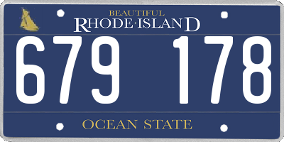 RI license plate 679178