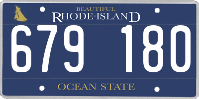RI license plate 679180