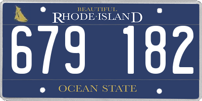 RI license plate 679182
