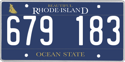 RI license plate 679183