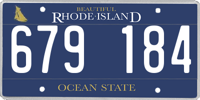 RI license plate 679184