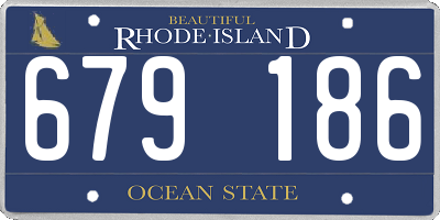 RI license plate 679186