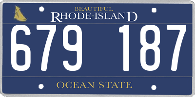 RI license plate 679187