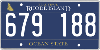 RI license plate 679188