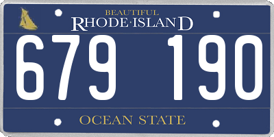 RI license plate 679190
