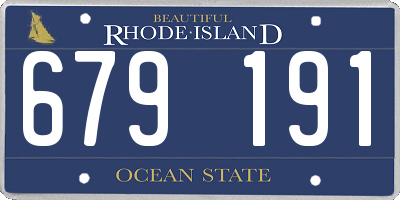 RI license plate 679191