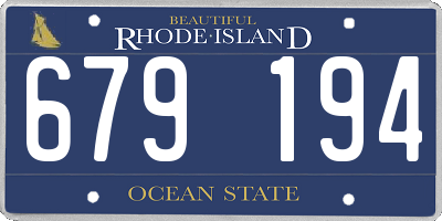 RI license plate 679194