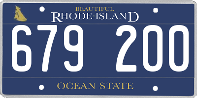 RI license plate 679200