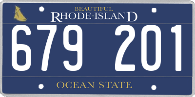 RI license plate 679201