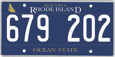 RI license plate 679202