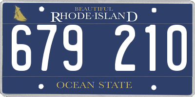 RI license plate 679210