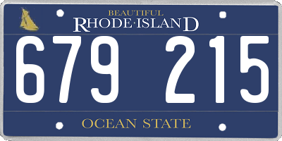 RI license plate 679215