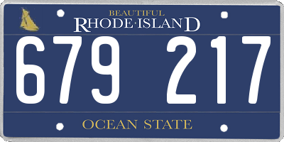 RI license plate 679217