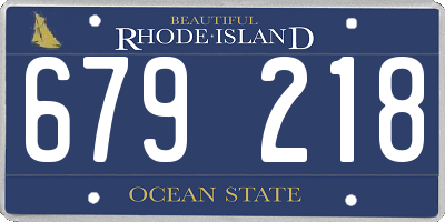 RI license plate 679218