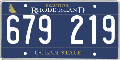 RI license plate 679219