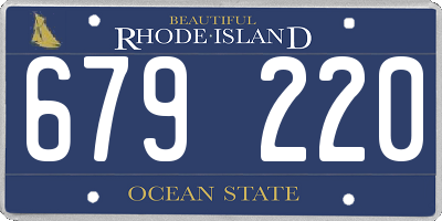 RI license plate 679220