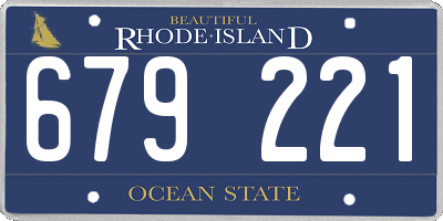 RI license plate 679221
