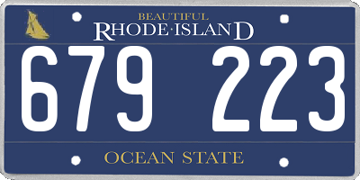 RI license plate 679223
