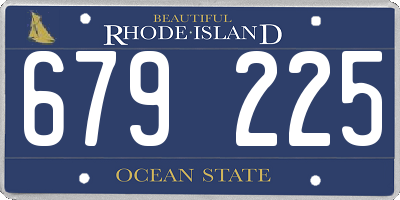 RI license plate 679225