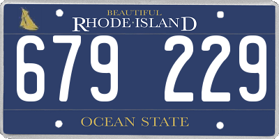RI license plate 679229