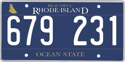 RI license plate 679231