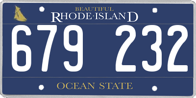 RI license plate 679232