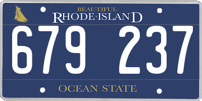 RI license plate 679237
