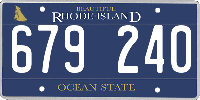 RI license plate 679240