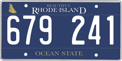 RI license plate 679241