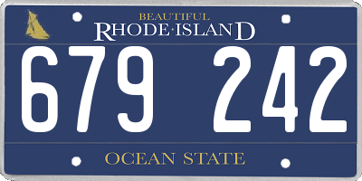 RI license plate 679242