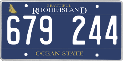 RI license plate 679244